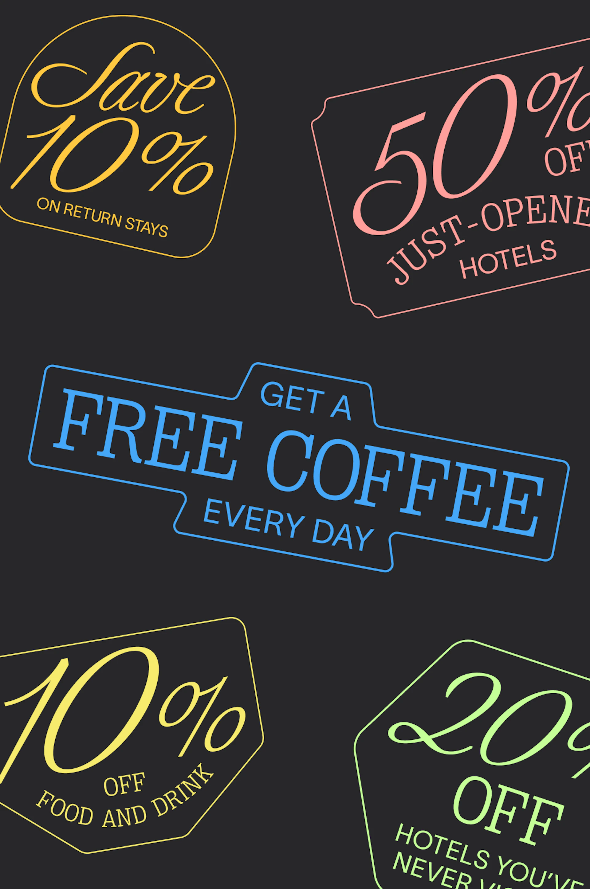 Badges showing dis-loyalty discounts